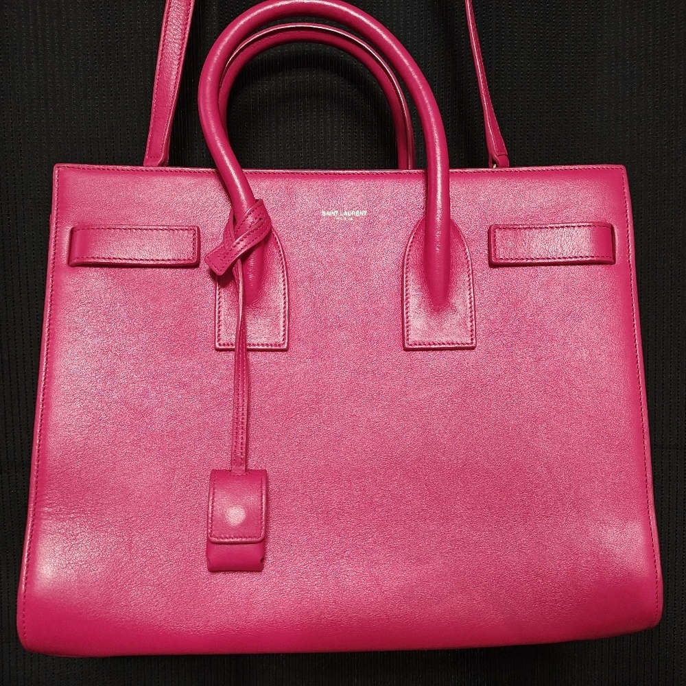 Saint Laurent Calfskin Small Sac De Jour Lipstick Pink - Picture 2 of 16